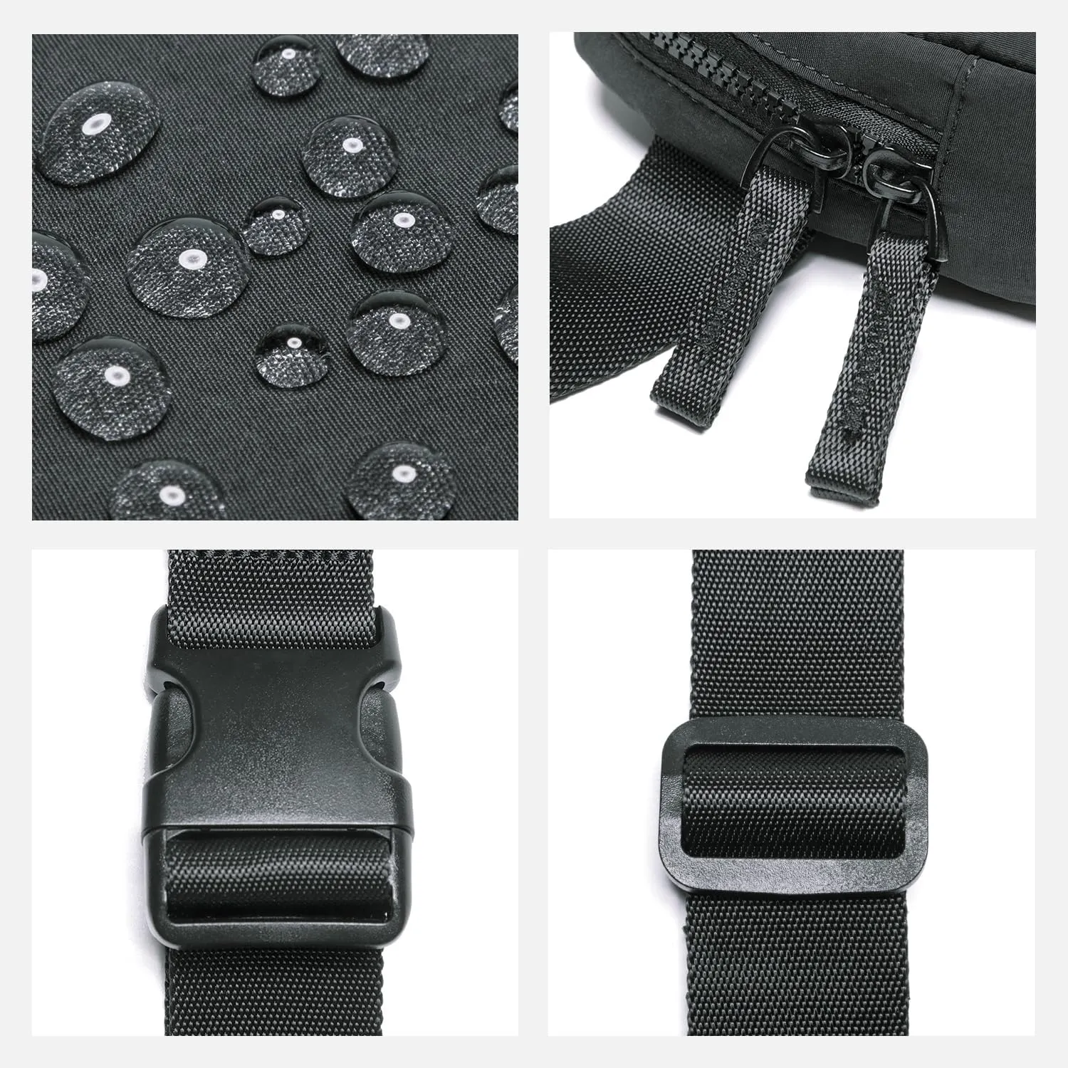 Belt Bag for Women Two-Way Zipper Fanny Pack Crossbody Bags for Women Fashion Waist Packs Cross Body Fanny Pack with Adjustable Strap Gifts for Teen Girls (Dark Grey)