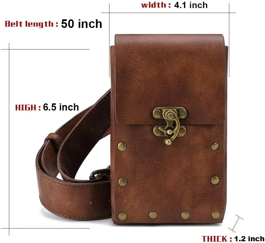 Belt Pouch Purse Renaissance Costume Accessories LARP Cosplay Waist Bag Fanny Pack Hiking Festival Casual Daypack