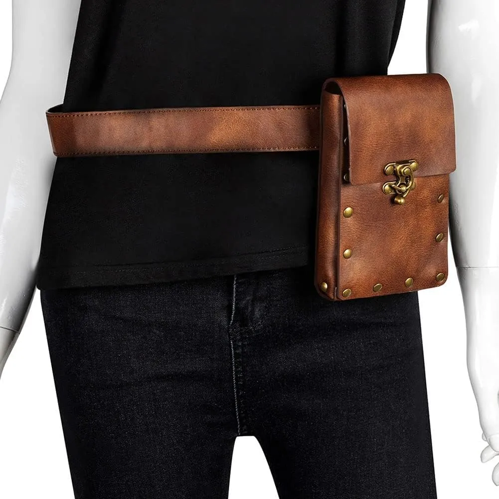 Belt Pouch Purse Renaissance Costume Accessories LARP Cosplay Waist Bag Fanny Pack Hiking Festival Casual Daypack