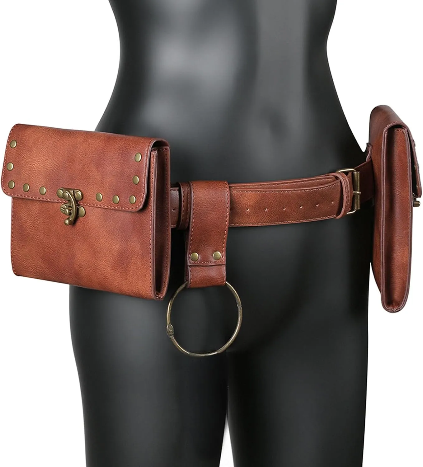 Belt Pouch Purse Renaissance Costume Accessories LARP Cosplay Waist Bag Fanny Pack Hiking Festival Casual Daypack