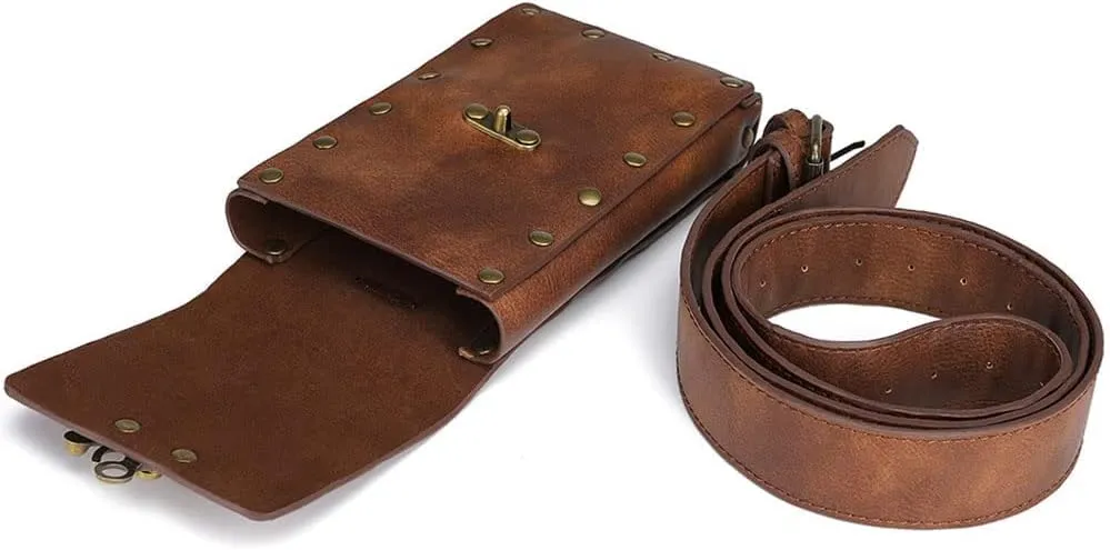 Belt Pouch Purse Renaissance Costume Accessories LARP Cosplay Waist Bag Fanny Pack Hiking Festival Casual Daypack