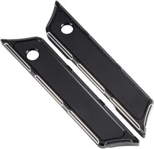 Benlari Black Saddlebag Latch Covers Hard Bag Hinge Covers 2014-2024 Compatible for Harley Davidson Touring Street Glide Road Glide Road King Electra Glide CVO