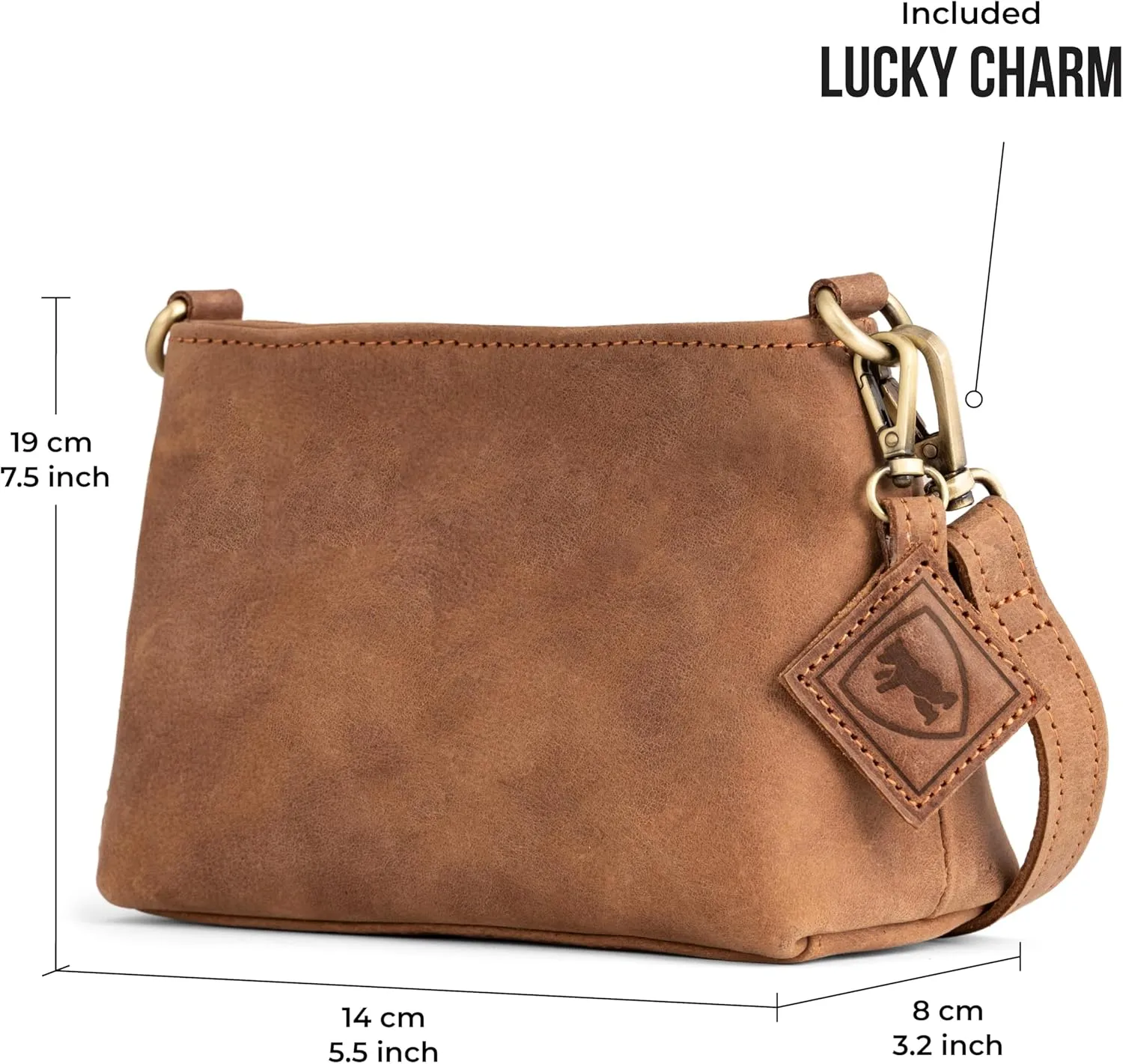 BERLINER BAGS Vintage Genuine Leather Shoulder Bag Marbella, Crossbody Purse for Women, Satchel Bag