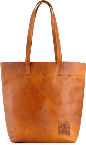 BERLINER BAGS Vintage Genuine Leather Tote Bag Cassie, Large Purse, Handbag for Women - Brown