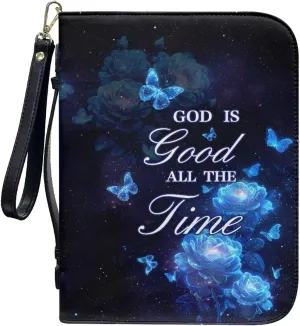 Bible Cover for Women Leather Bible Case with Black Ribbon Personalized Bible Study Supply Carrying Bag Tote