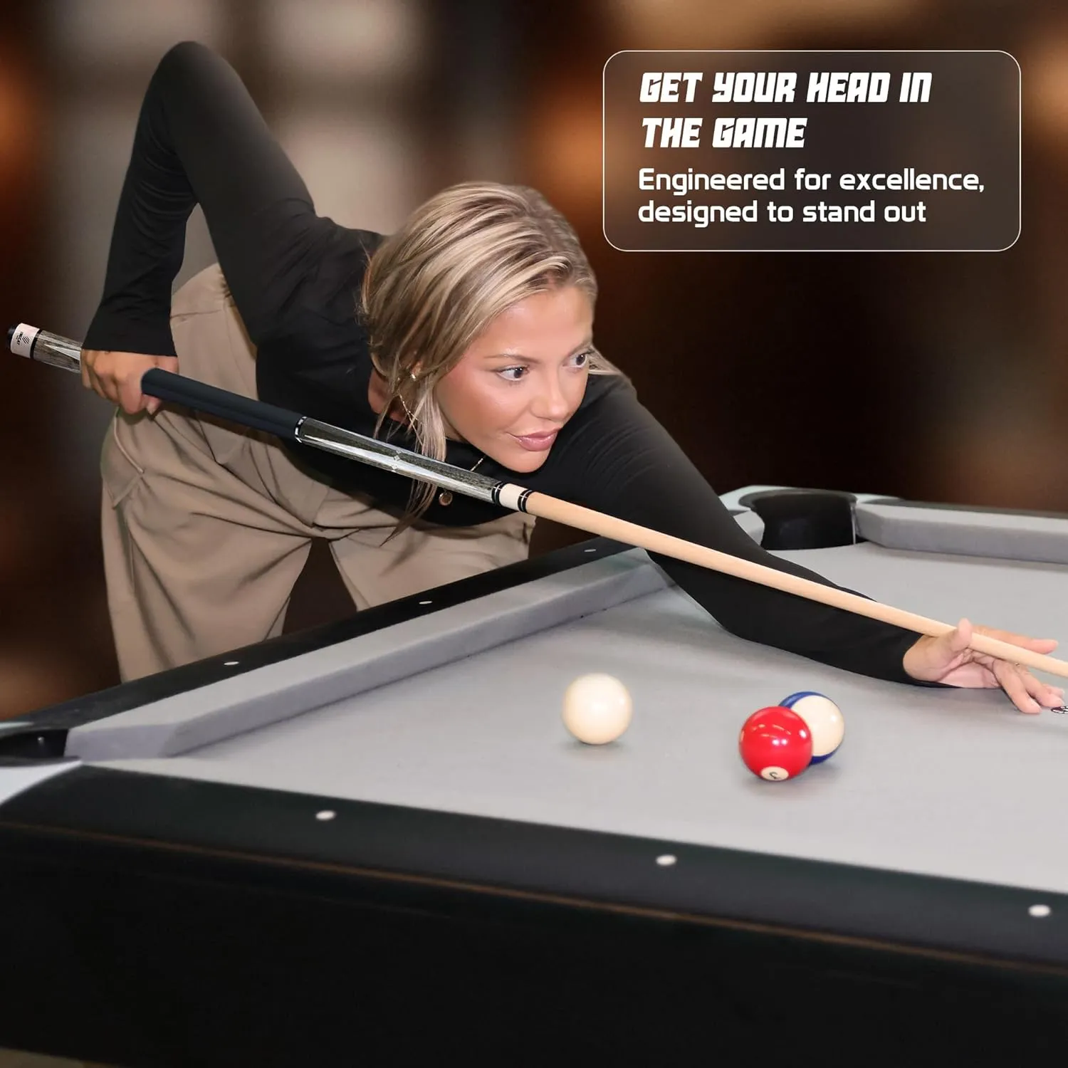 Big Cat Timeless Legacy Pool Cue Stick - Grade A Canadian Maple, 12.5mm Professional Leather Tip, 58” Length, Premium Billiard Cue for Adults – Home or Tournament Play
