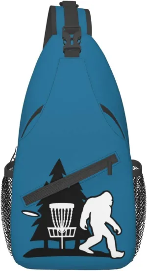 Bigfoot Disc Golf Tree Sling Backpack Travel Crossbody Casual Chest Shoulder Bag Fashion Fanny Pack