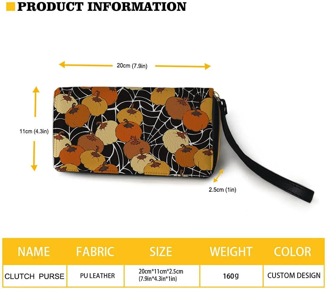 Binienty Womens Zipper Wallet, PU Leather Wristlet Purse, Zip Around Card Holder Organizer Clutch Handbag