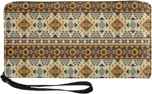 Binienty Womens Zipper Wallet, PU Leather Wristlet Purse, Zip Around Card Holder Organizer Clutch Handbag