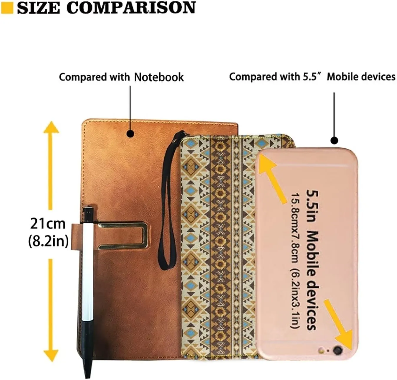 Binienty Womens Zipper Wallet, PU Leather Wristlet Purse, Zip Around Card Holder Organizer Clutch Handbag