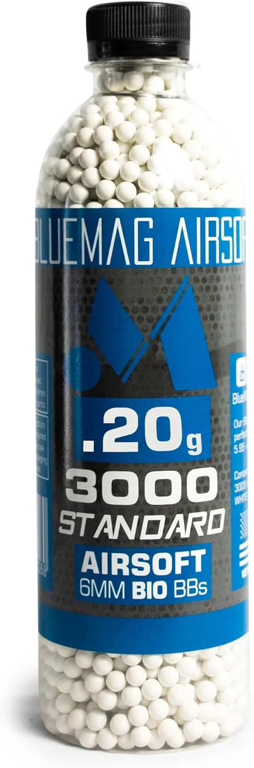 Biodegradable 6mm Airsoft BBS .20g 3000ct - Seamless Finish - Polished to Perfection - for All 6mm Airsoft Guns