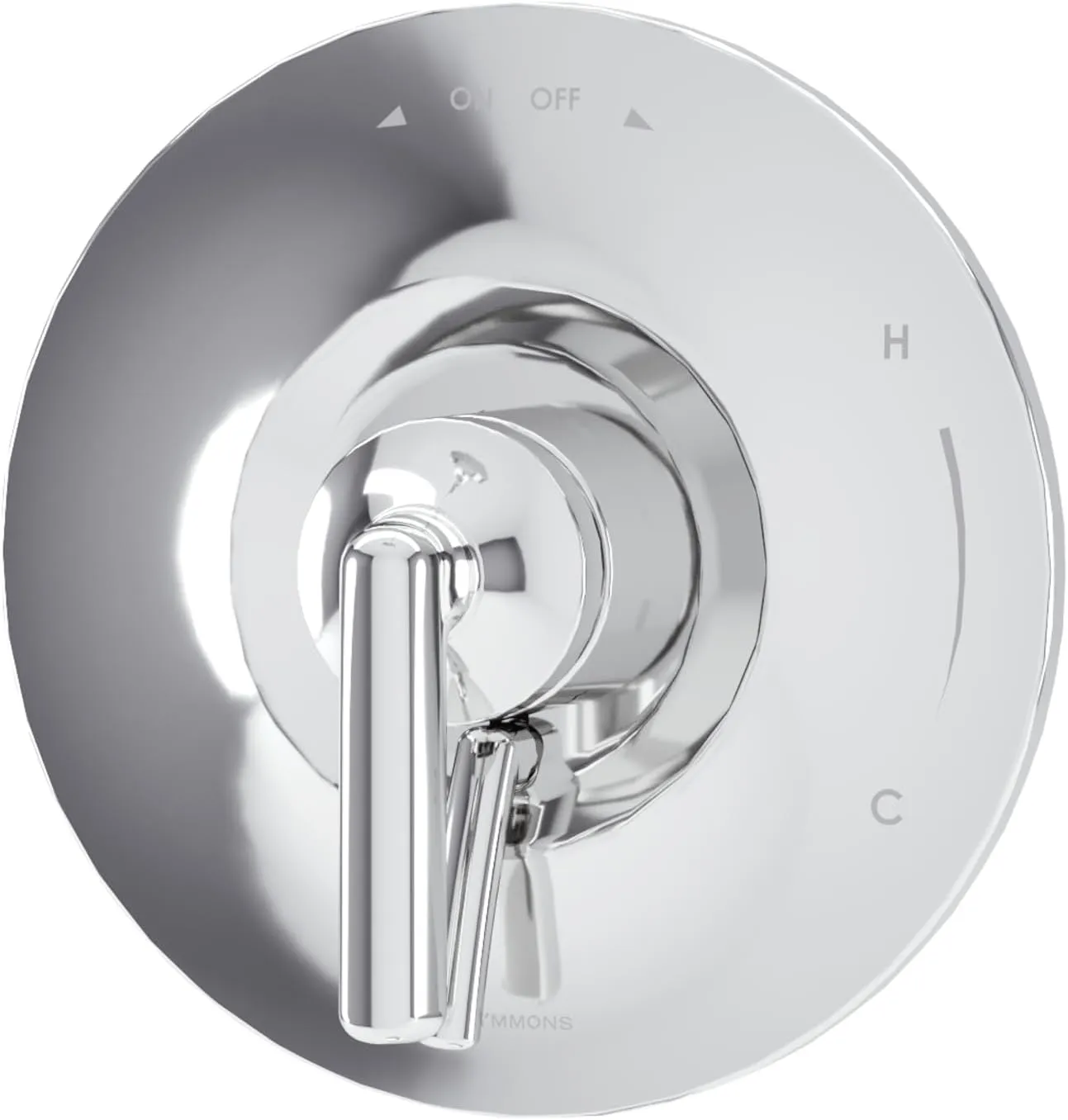 Birch Wall Mounted Shower Valve Trim with Volume Control Lever in Polished Chrome (Valve Not Included) - S5990TRM