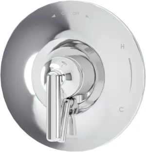 Birch Wall Mounted Shower Valve Trim with Volume Control Lever in Polished Chrome (Valve Not Included) - S5990TRM