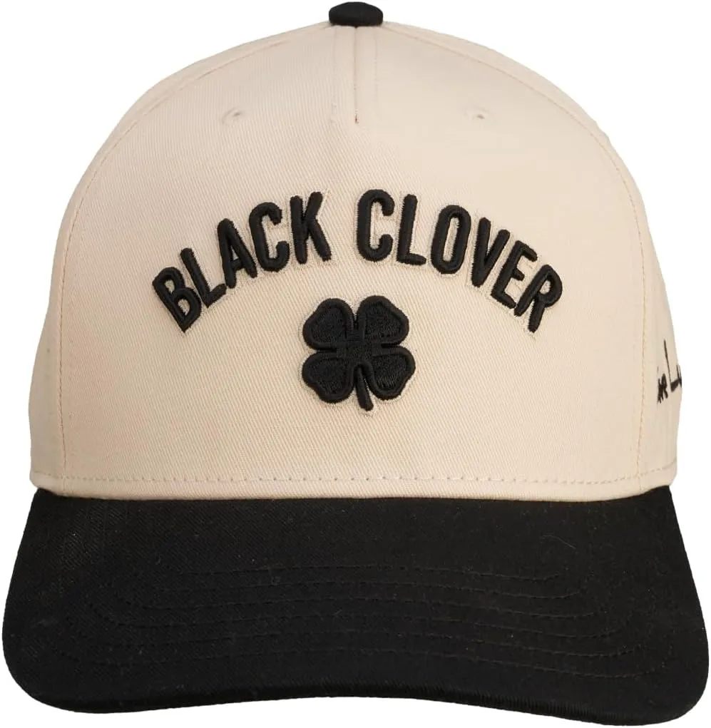 Black Clover Standard Timeless 1 Adjustable Hat, Crème/Black Hat/3D Embroidery