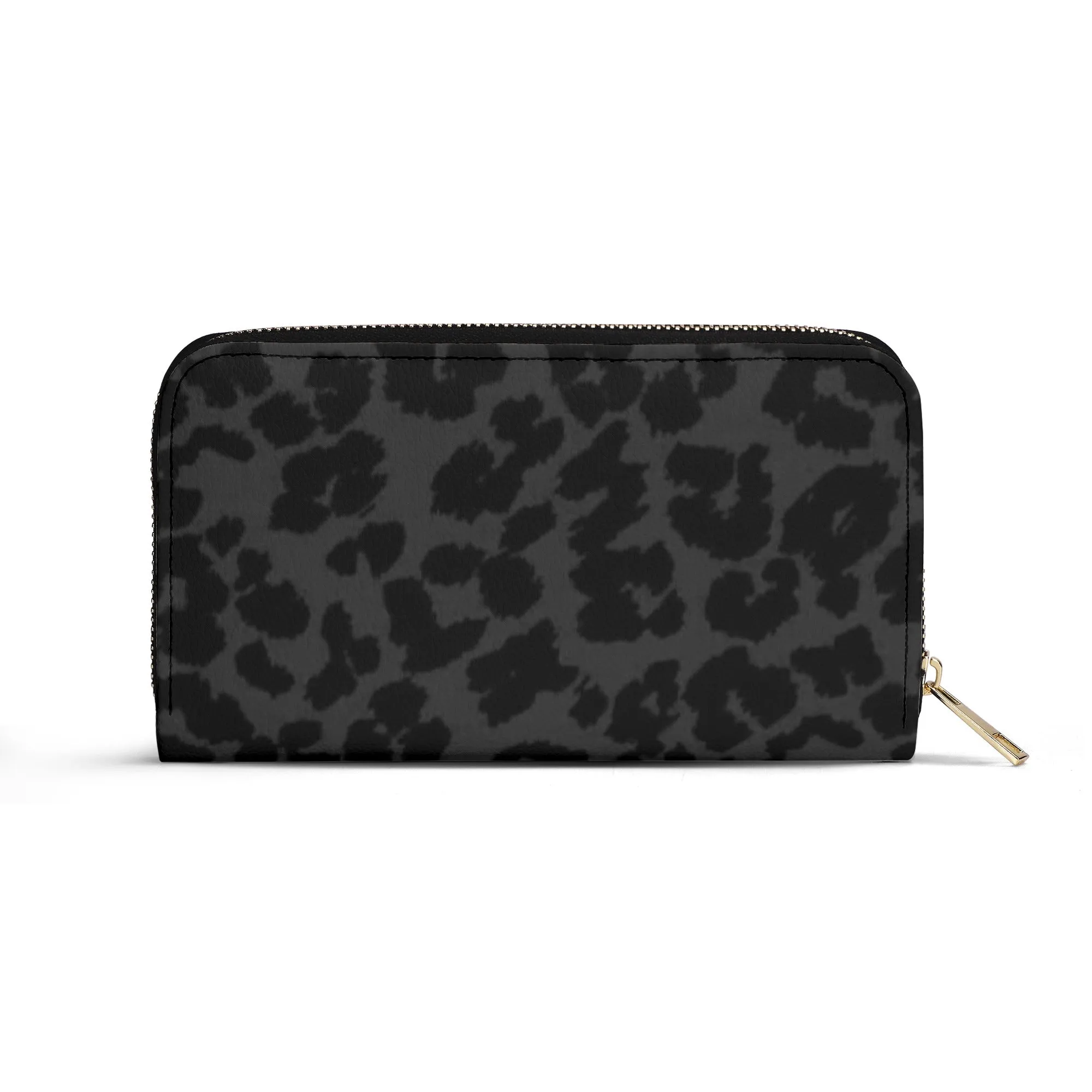 Black Leopard Print PU Leather Wallet