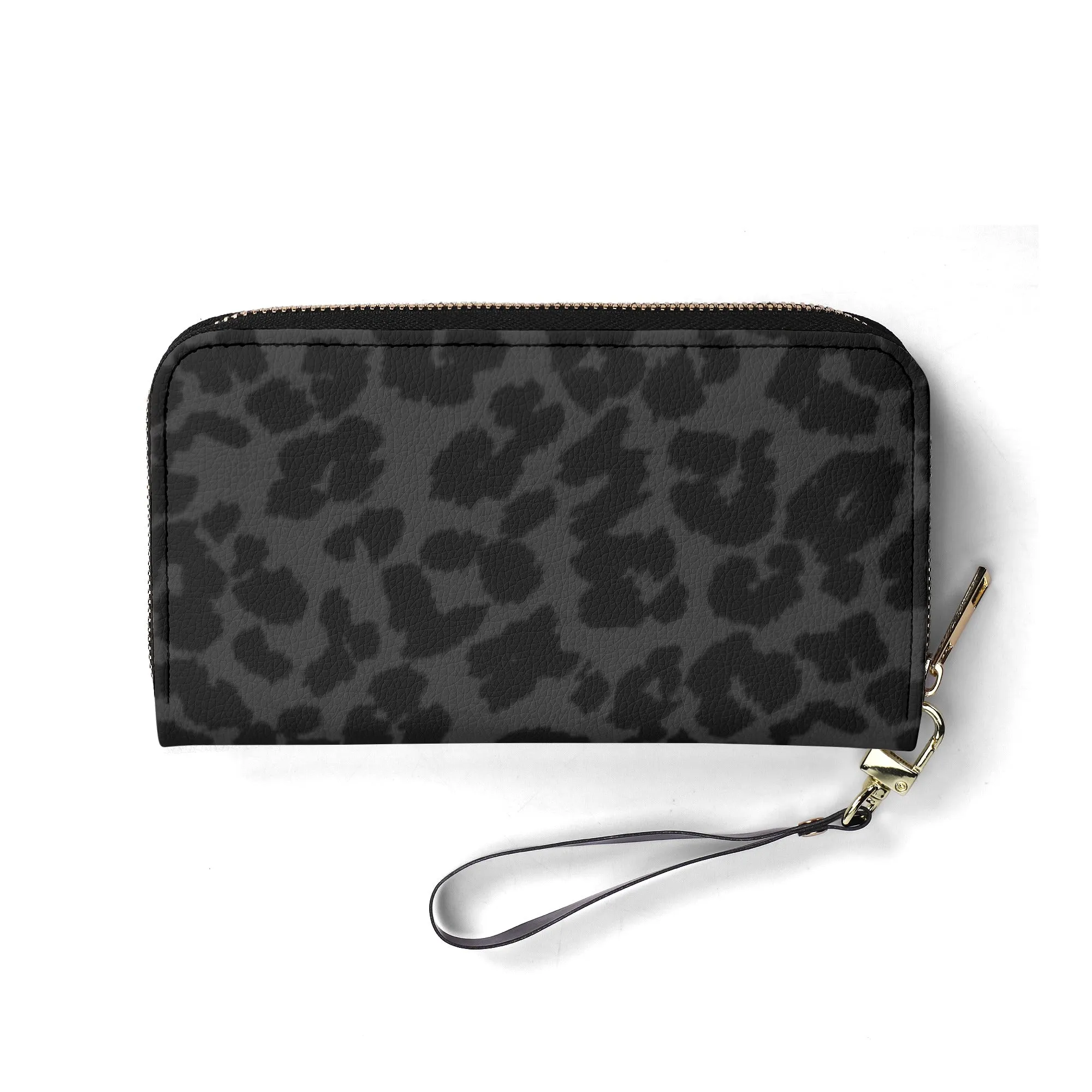 Black Leopard Print PU Leather Wallet