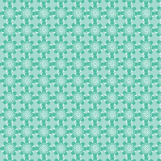 Blooming Denim Geo Aquamarine