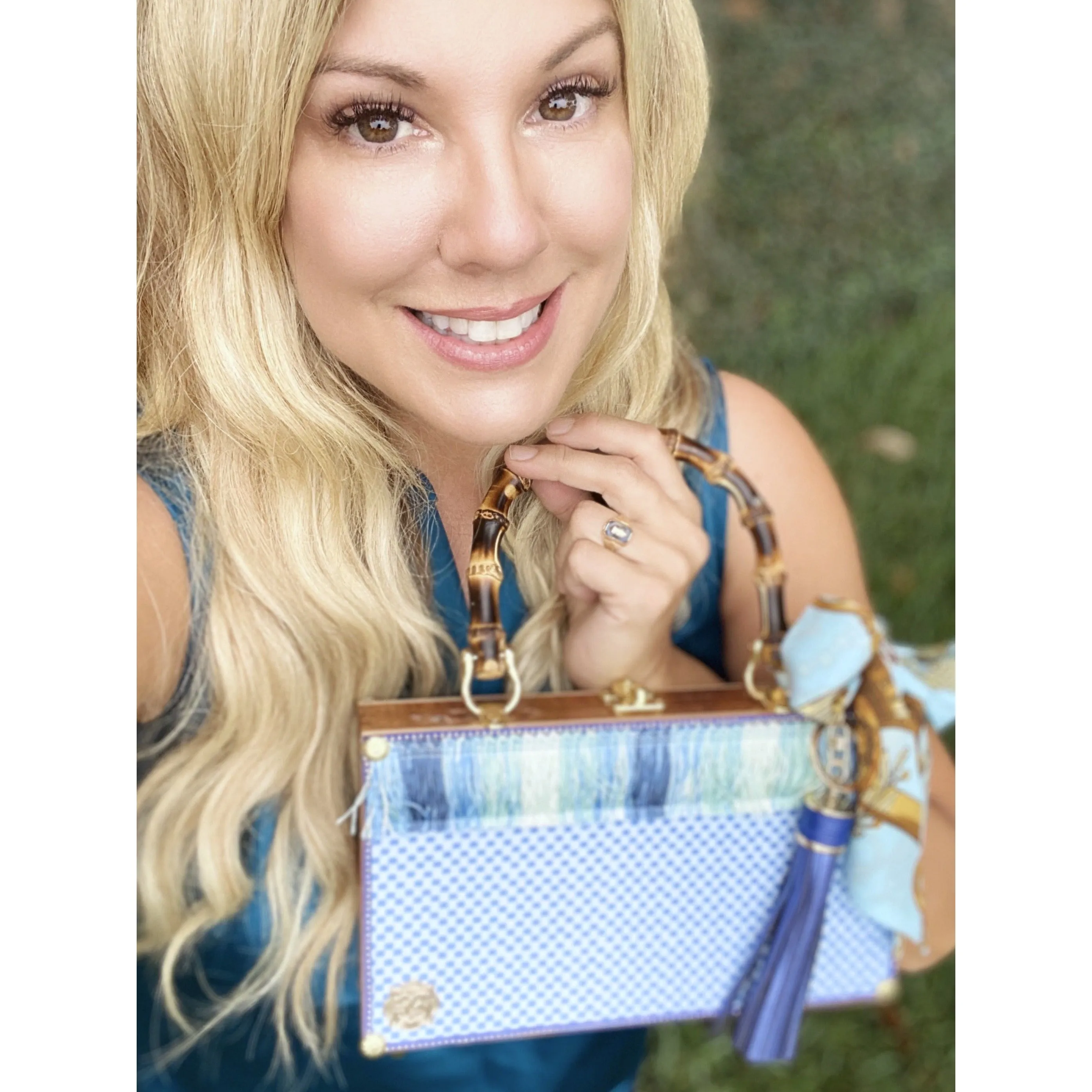 Blues in Bloom Bag