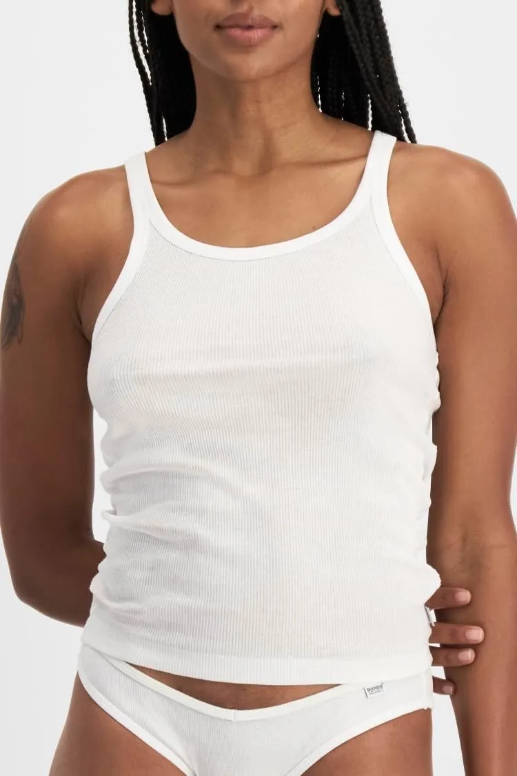 Bonds Soft Chesty Tank Top in Stretchy 100% Cotton Rib for Women, 2-Pack