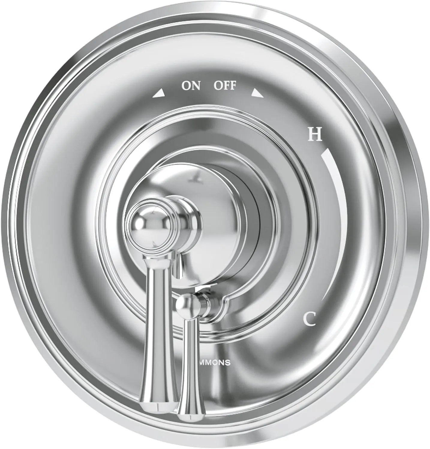 Braston Wall Mounted Shower Valve Trim with Volume Control Lever in Polished Chrome (Valve Not Included) - S5890TRM