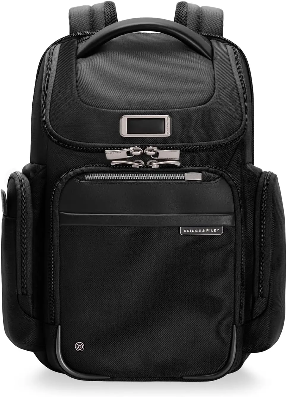 Briggs & Riley Medium Widemouth Backpack for Women & Men - Daypack for Work, Personal Item Travel Bag, Lightweight & Durable, Padded Straps, Fits up to 15" Laptop - @work Collection, Black