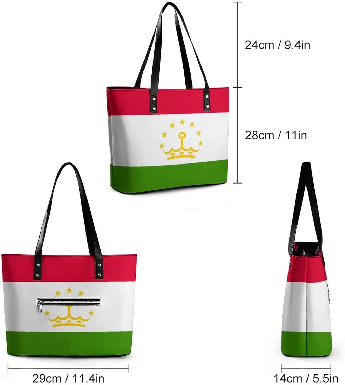 British Antarctic Territory Flag Elegant Shoulder Bag for Women Large Capacity Chic Leather Tote