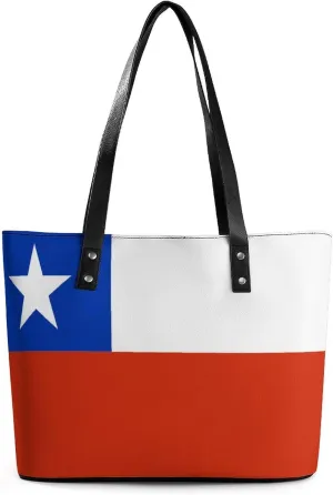 British Antarctic Territory Flag Elegant Shoulder Bag for Women Large Capacity Chic Leather Tote