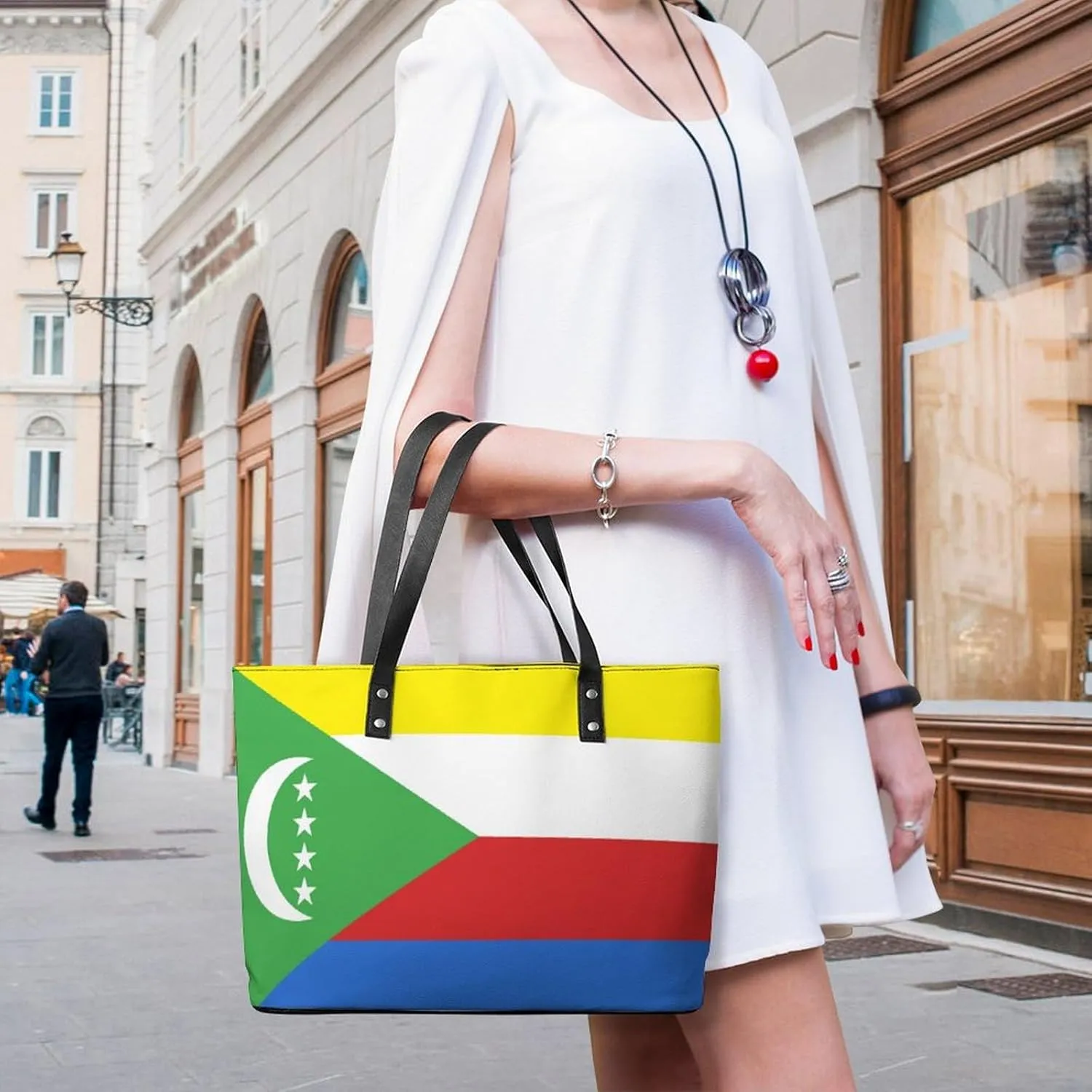 British Antarctic Territory Flag Elegant Shoulder Bag for Women Large Capacity Chic Leather Tote