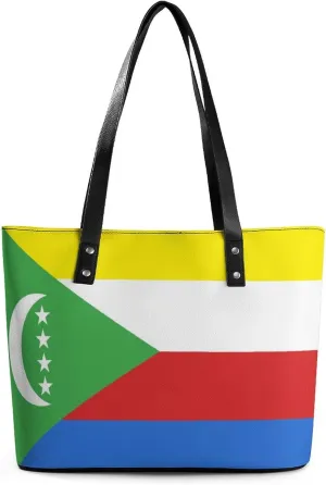 British Antarctic Territory Flag Elegant Shoulder Bag for Women Large Capacity Chic Leather Tote