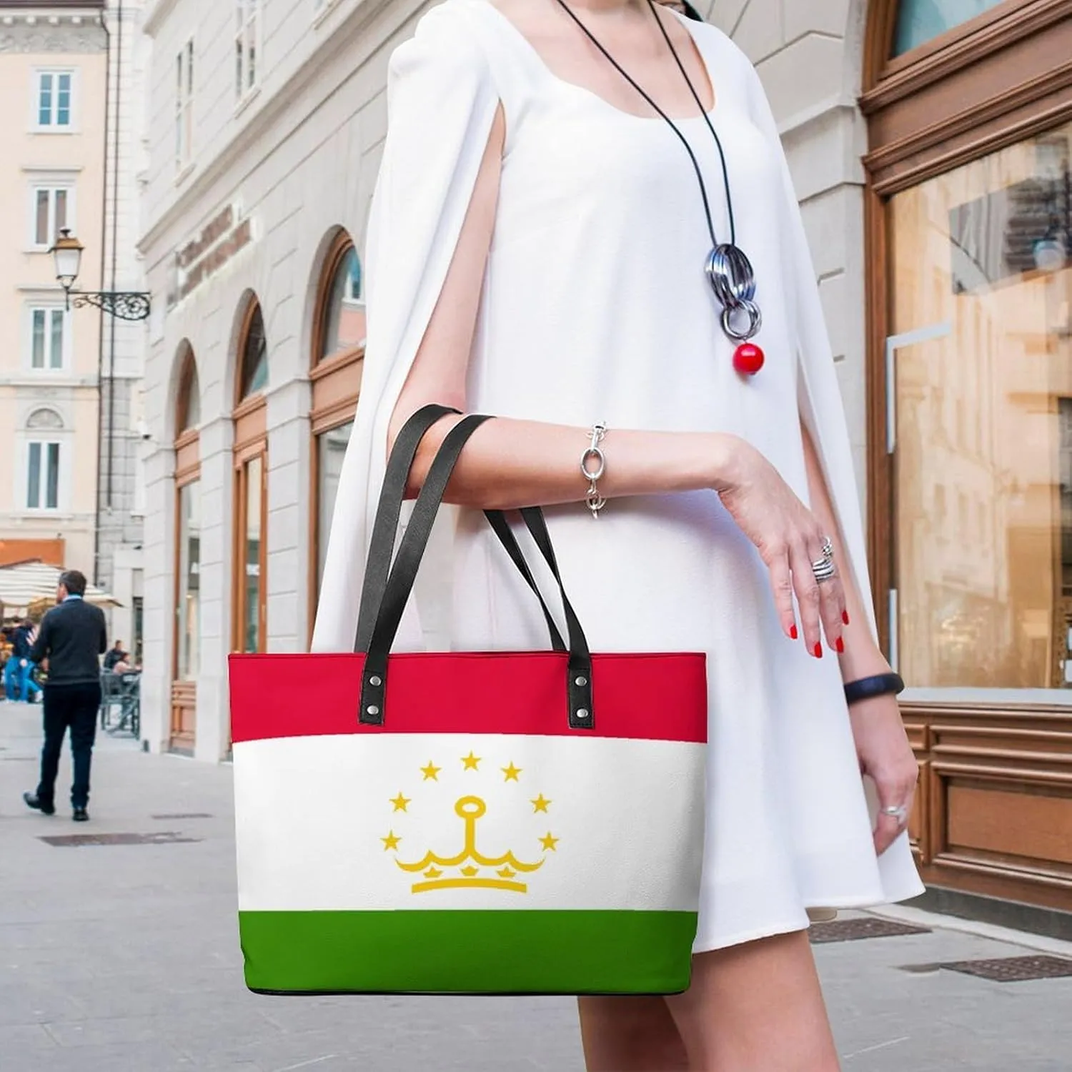 British Antarctic Territory Flag Elegant Shoulder Bag for Women Large Capacity Chic Leather Tote