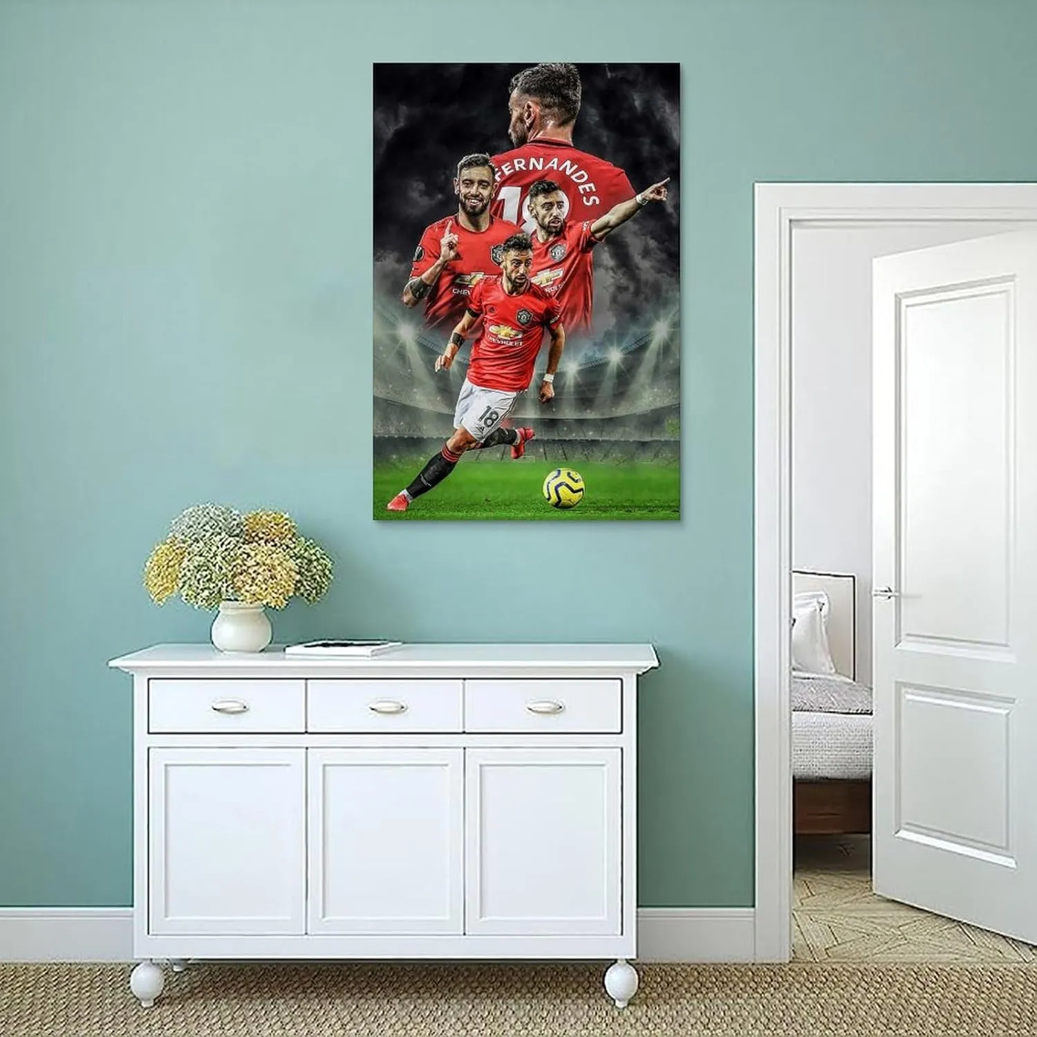 Bruno Fernandes Footballer Poster Picture Print Canvas Wall Paint Arts Decor Modern Home Artworks Gift Idea 16x24inch(40x60cm)