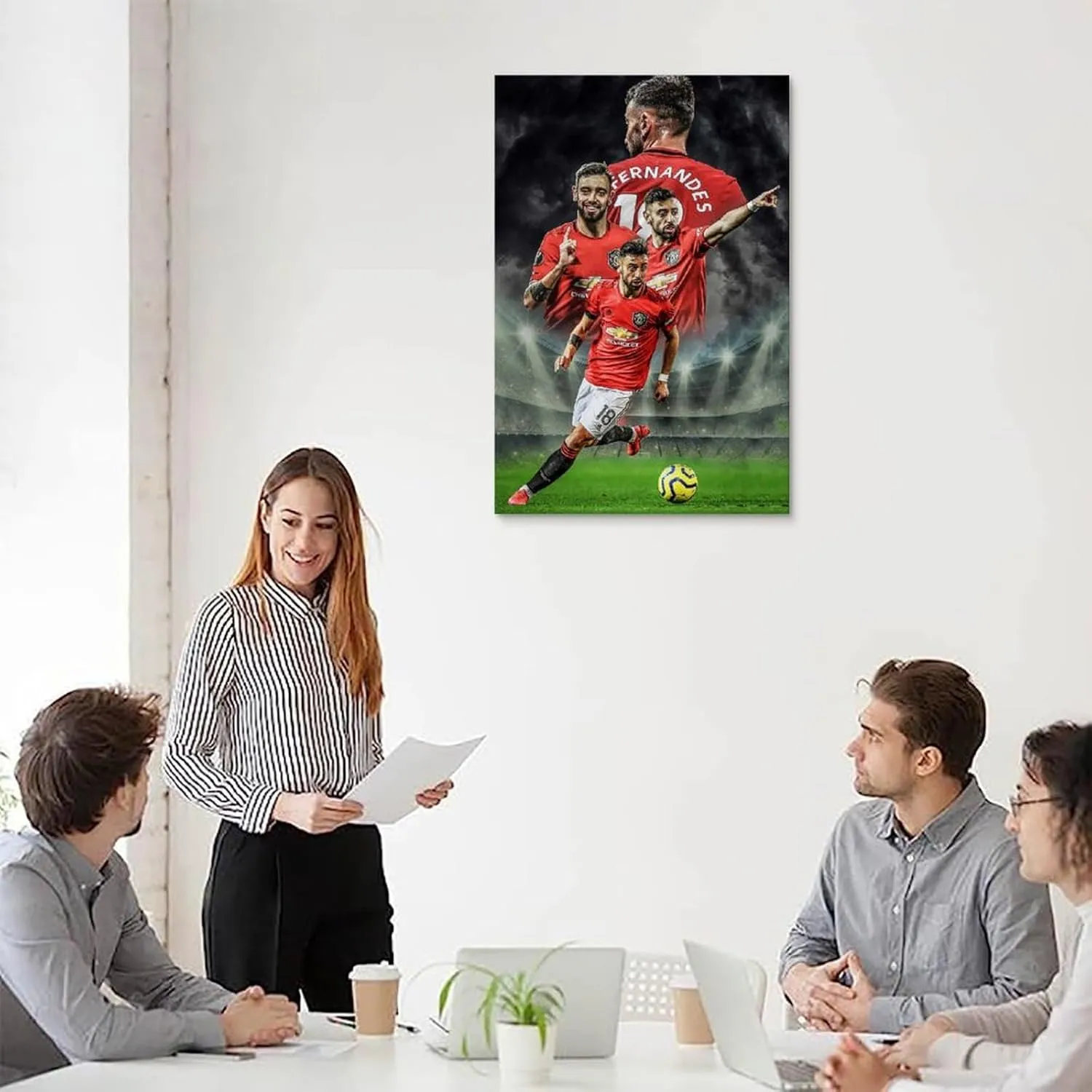 Bruno Fernandes Footballer Poster Picture Print Canvas Wall Paint Arts Decor Modern Home Artworks Gift Idea 16x24inch(40x60cm)