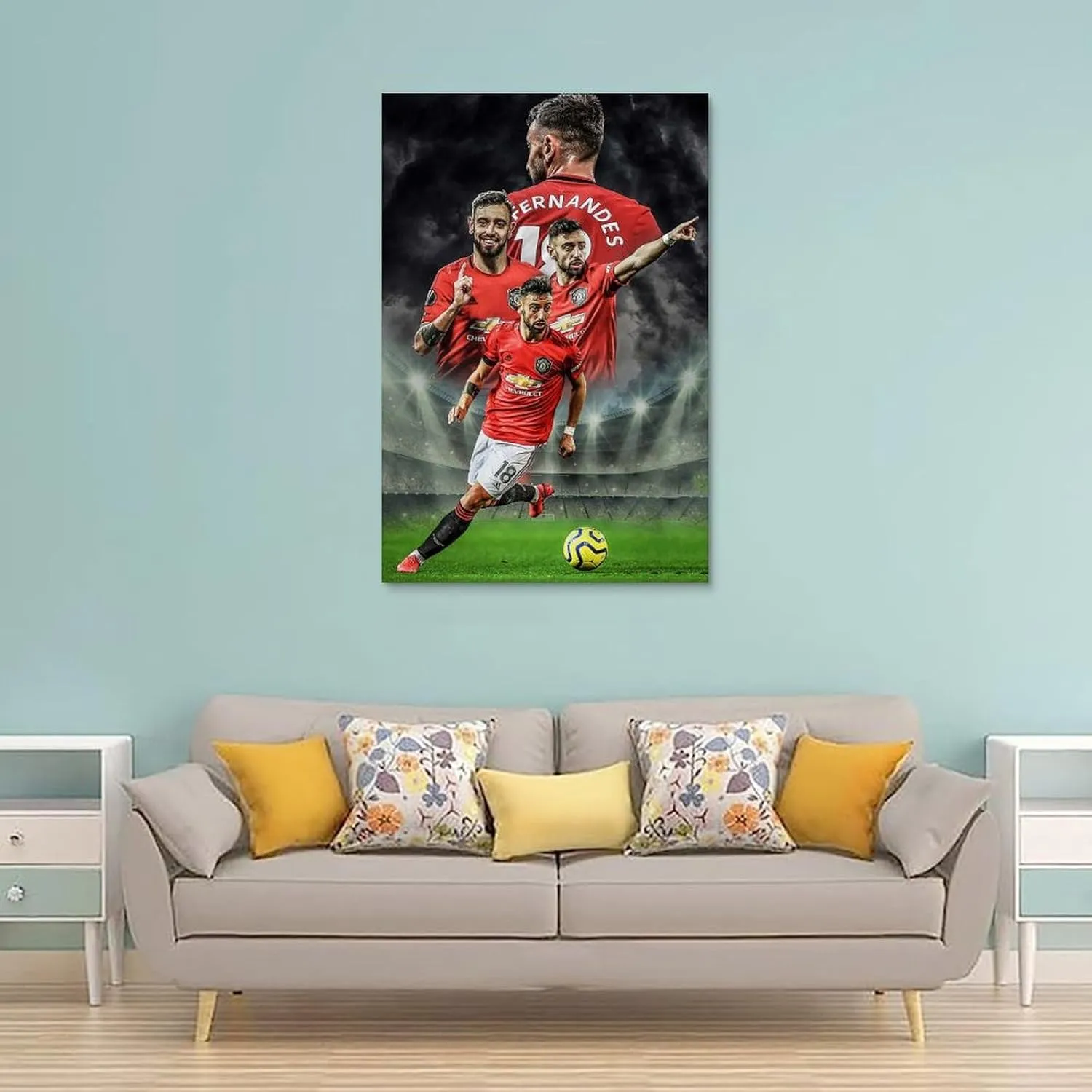 Bruno Fernandes Footballer Poster Picture Print Canvas Wall Paint Arts Decor Modern Home Artworks Gift Idea 16x24inch(40x60cm)