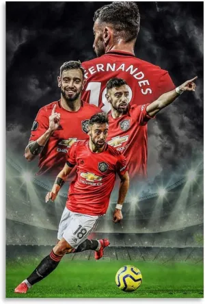 Bruno Fernandes Footballer Poster Picture Print Canvas Wall Paint Arts Decor Modern Home Artworks Gift Idea 16x24inch(40x60cm)