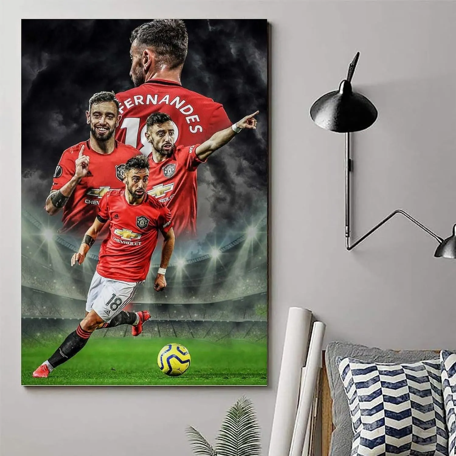 Bruno Fernandes Footballer Poster Picture Print Canvas Wall Paint Arts Decor Modern Home Artworks Gift Idea 16x24inch(40x60cm)