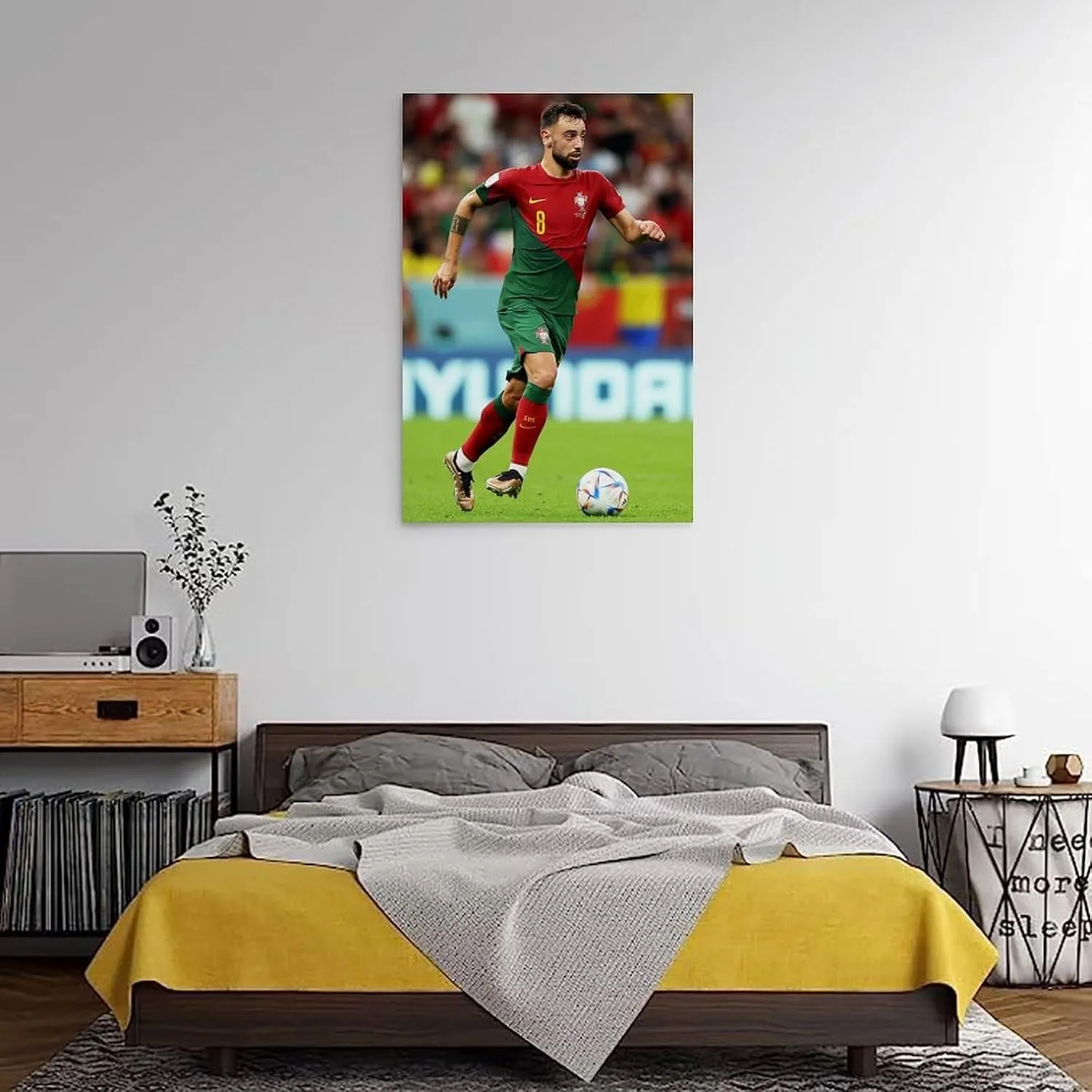 Bruno Fernandes Player Poster Canvas Wall Art Decorative Bedroom Modern Home Print Picture Artworkss 12x18inch(30x45cm)