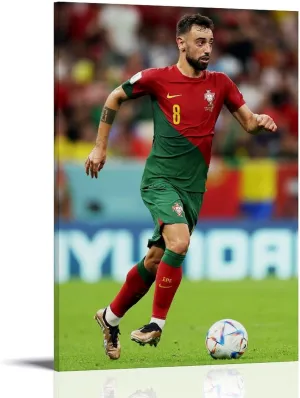 Bruno Fernandes Player Poster Canvas Wall Art Decorative Bedroom Modern Home Print Picture Artworkss 12x18inch(30x45cm)
