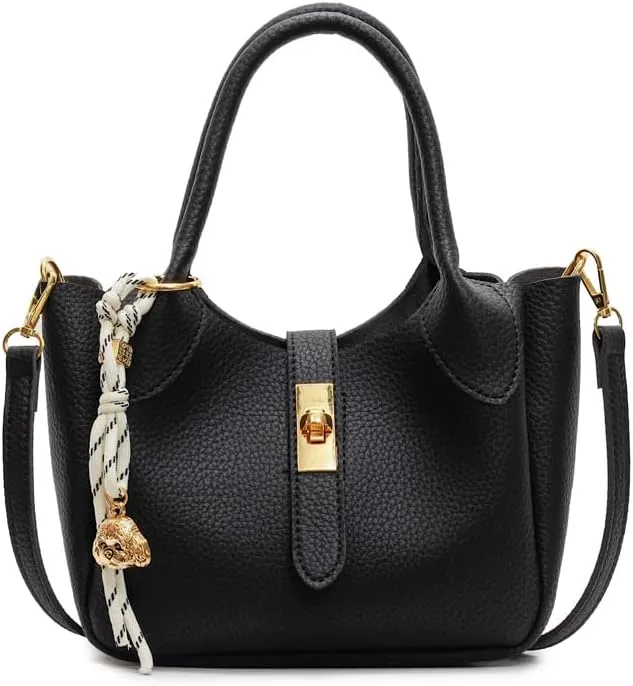 Bucket Bags for Women Crossbody Top Handle Bag Elegant Hobo Handbag Tote Purse Faux Leather Shoulder Bag with Zipper