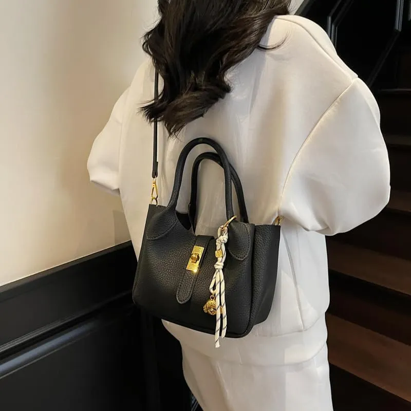 Bucket Bags for Women Crossbody Top Handle Bag Elegant Hobo Handbag Tote Purse Faux Leather Shoulder Bag with Zipper