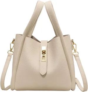 Bucket Bags for Women Vegan Leather Tote Bag Small Handbag Top Handle Bag Trendy Stachel Bag Crossbody Purse