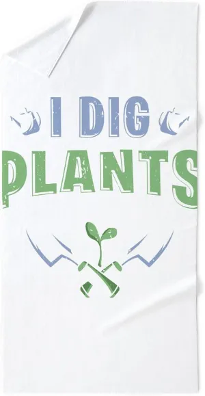 CafePress Shovel Gardening Tool Garden I Dig Pla 30"x60" Absorbent Cotton Back, Soft Beach, Pool Towel