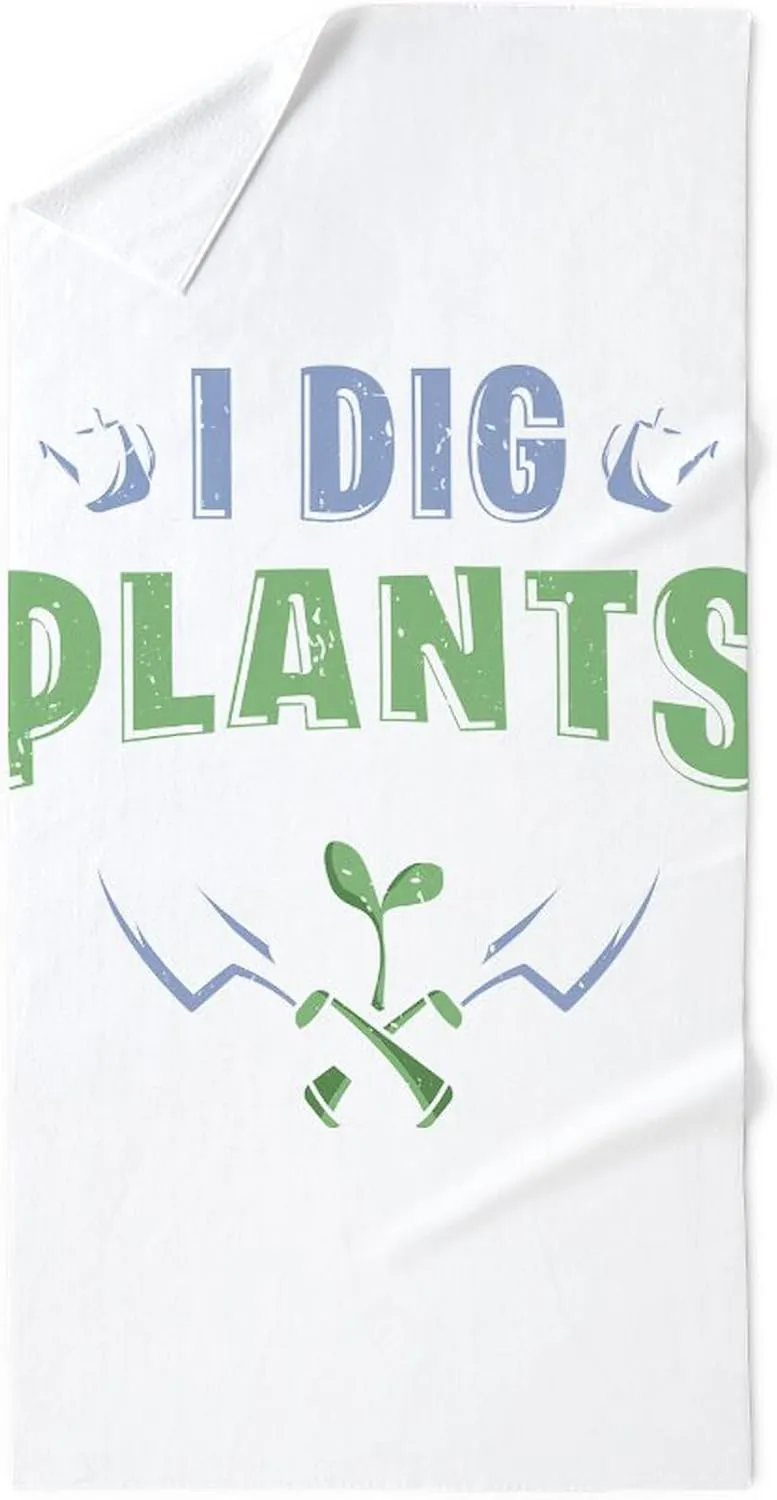 CafePress Shovel Gardening Tool Garden I Dig Pla 30"x60" Absorbent Cotton Back, Soft Beach, Pool Towel