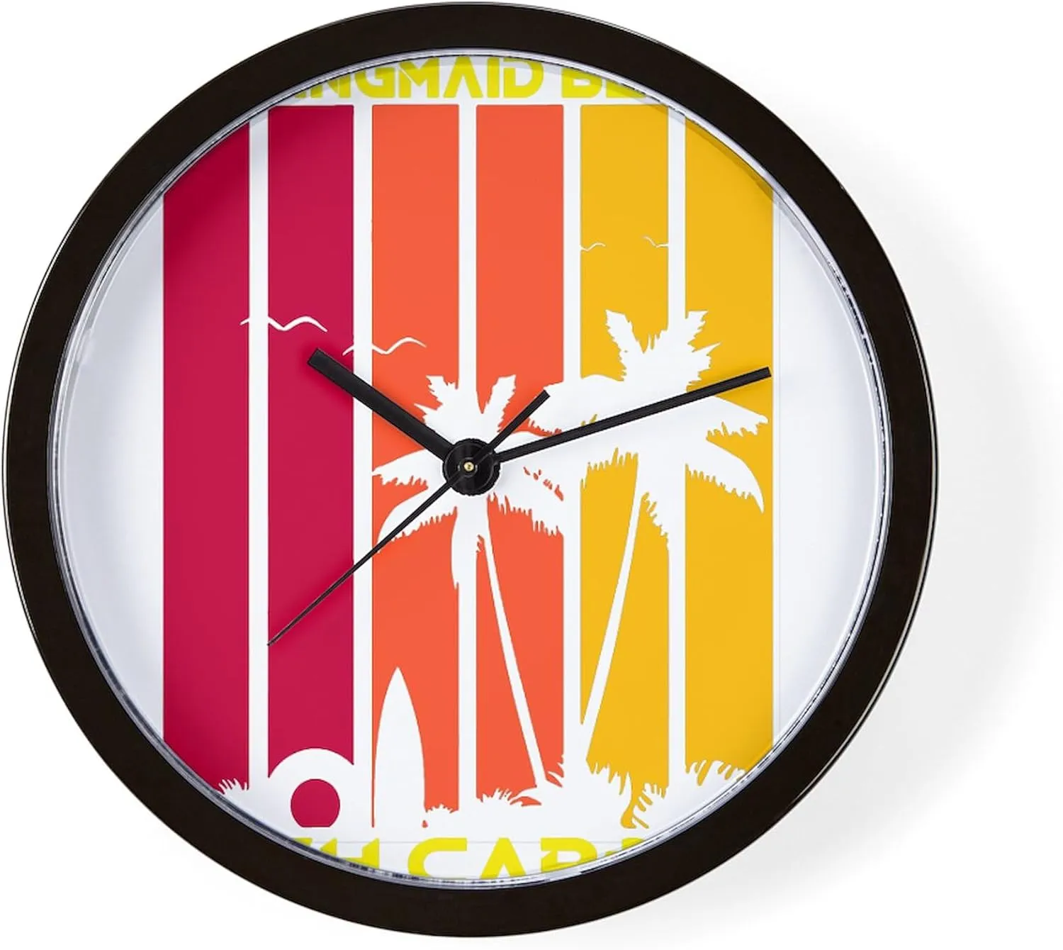CafePress South Carolina Springmaid Beach 10" Wall Clock for Livingroom, Kitchen, or Office