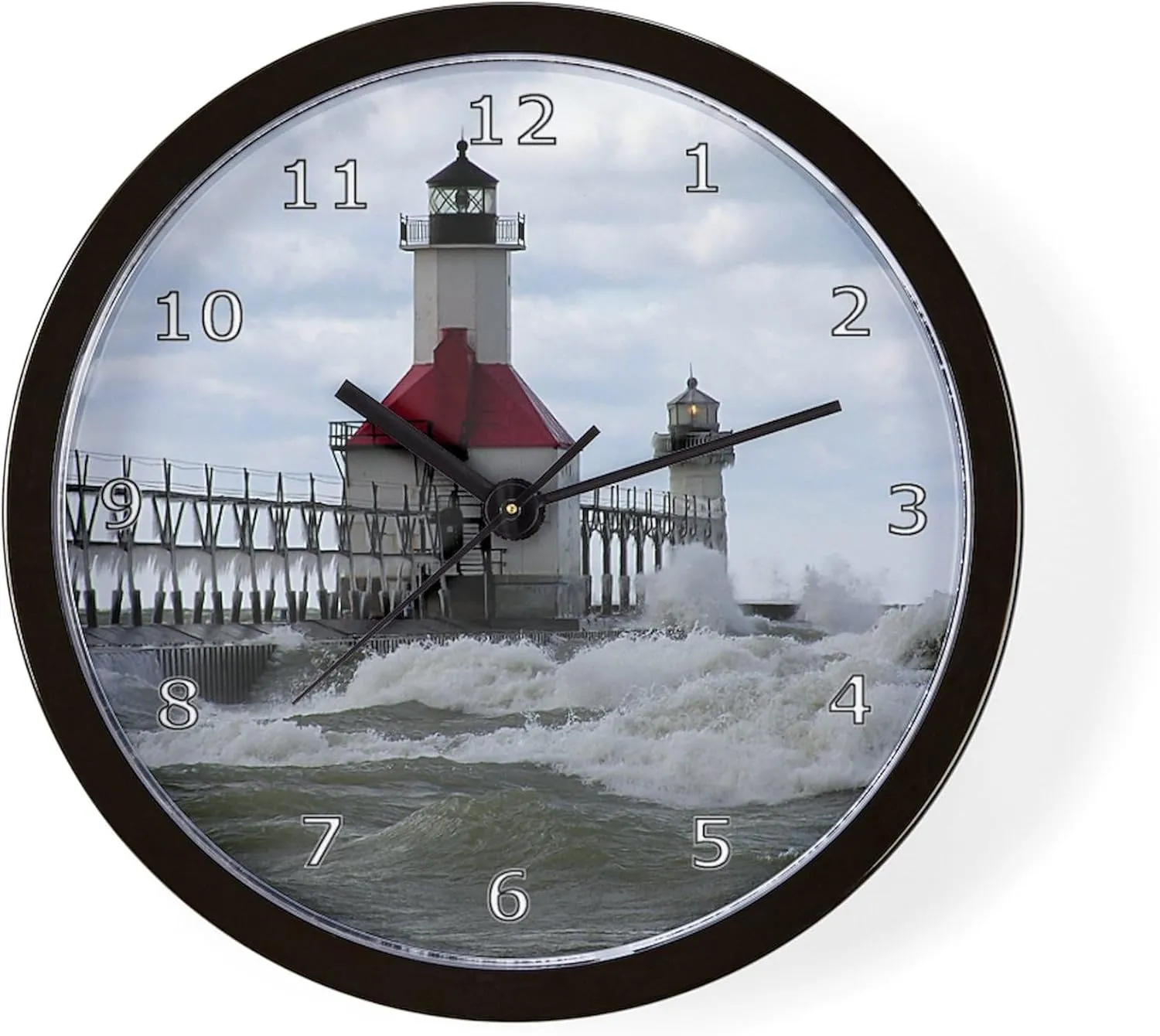 CafePress St. Joseph Lighthouse 10" Wall Clock for Livingroom, Kitchen, or Office