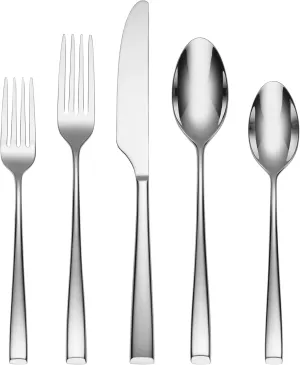 Cambridge 349620CNW12R Marlise Mirror 20-Piece Flatware Set, Service for 4,Silver