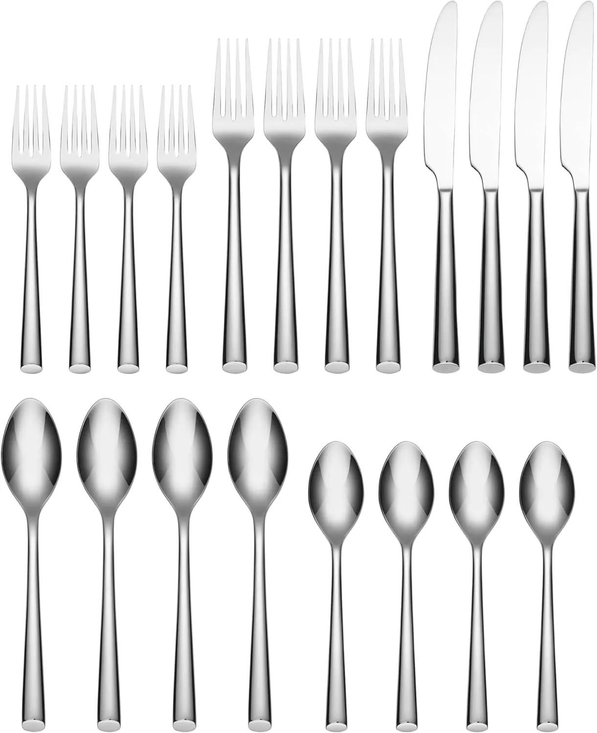 Cambridge Silversmiths Gilda Mirror 20-Piece Flatware Set, Service for 4