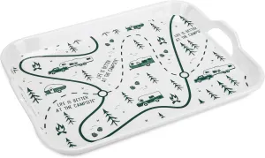 Camco Life is Better at The Campsite Melamine RV Serving Tray, Map Design | Allows You to Easily Carry and Serve Food | Perfect for Kitchen Prep, Storage, RVing, Indoor and Outdoor Use (53488)