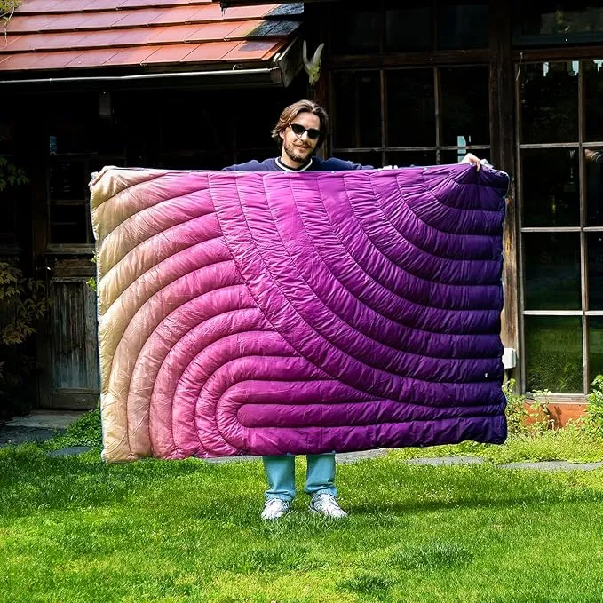 Camping Blanket,Packable Down Alternative Puffy Printed Camping Blanket Lightweight Outdoor Blanket for Camping,Traveling, Stadium, Hiking, Picnics