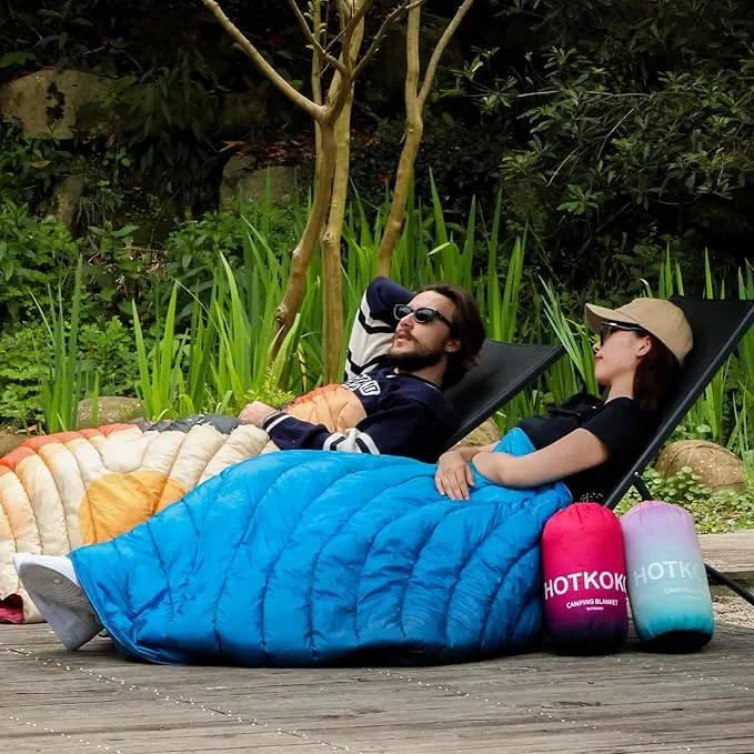 Camping Blanket,Packable Down Alternative Puffy Printed Camping Blanket Lightweight Outdoor Blanket for Camping,Traveling, Stadium, Hiking, Picnics