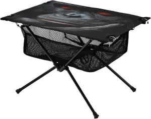 Camping Table Lightweight Portable Folding Table with Mesh Storage Net Orangutan Red Eyes Ideal for Camping Hiking Beach Picnic Travel Backyard